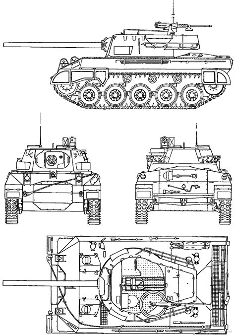 M18 Hellcat blueprints free - Outlines