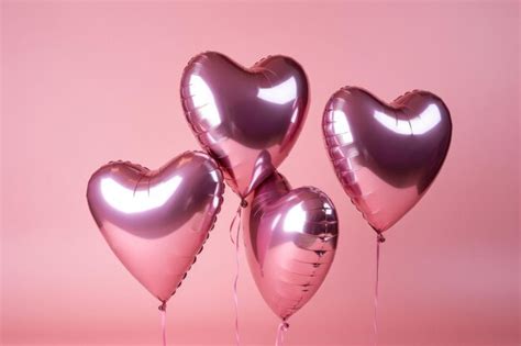 Premium AI Image | Pink heartshaped helium balloons for romantic occasions