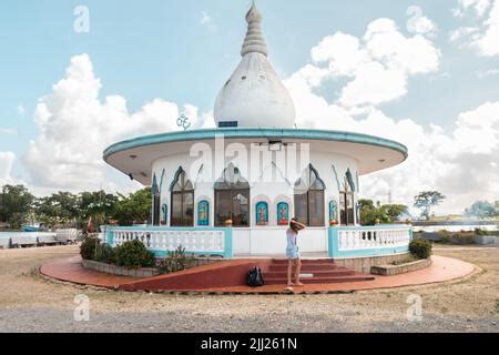 Carapichaima, Trinidad and Tobago - July 22 2022: The Hindu Temple in the Sea, a tourist ...