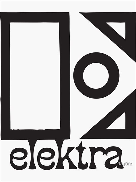 "Elektra Records Vintage Logo" Sticker for Sale by RayOtis | Redbubble