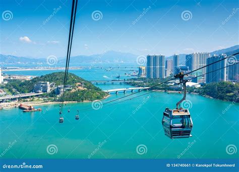 Ngong Ping 360 Cable Car on Lantau Island, Hong Kong. Editorial Photo ...