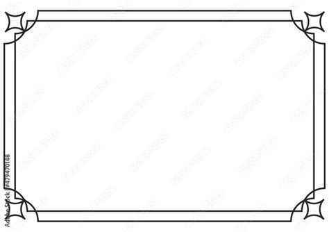 Frame and border isolated vector. Black outline on white background ...