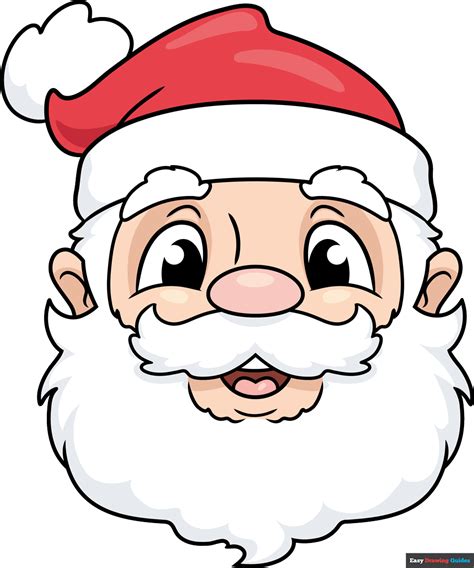 How to Draw a Santa Claus Face - Really Easy Drawing Tutorial