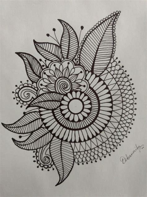 Mandala #5. Mandala drawing. By Debannita | Mandala drawing, Drawings ...