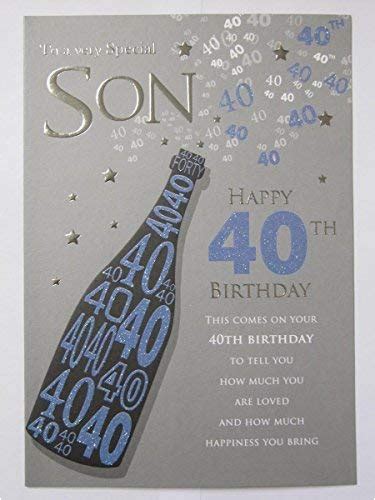 40th Birthday Ideas for son Special son Birthday Cards Amazon Co Uk ...