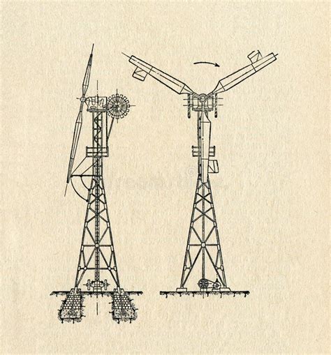 Electric Windmill Diagram Stock Images - Image: 31226604