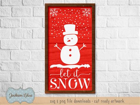 Let It Snow Christmas Svg. Christmas Svg Cut File. Rustic | Etsy