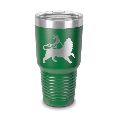 Lion of Judah Tumbler 30 oz - Laser Engraved w/ Clear Lid - Stainless Steel - Vacuum Insulated ...