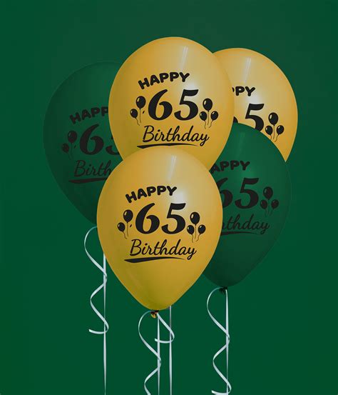 Birthday banner and balloons for 65th :: Behance