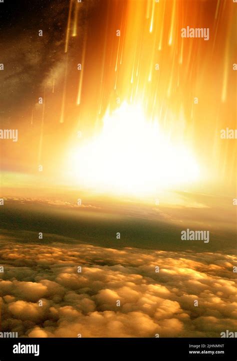 Chicxulub impact event, illustration Stock Photo - Alamy