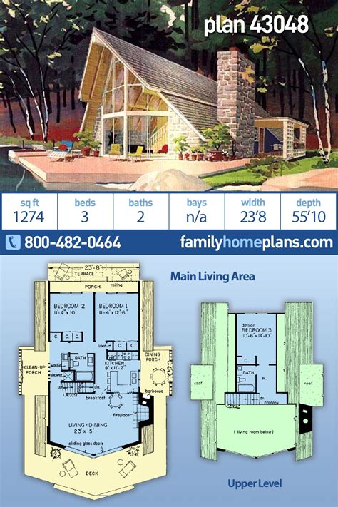 A Frame House Plans (2 Bedroom) : This small house design is ideal for off grid living ...