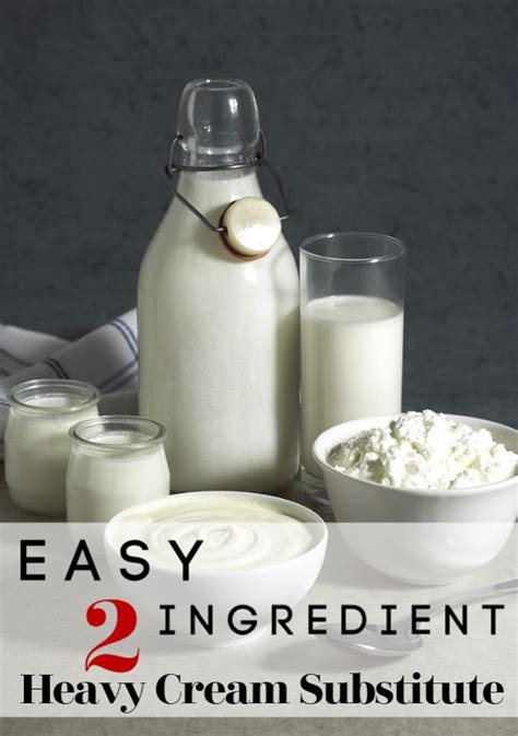 Easy 2 Ingredient Heavy Cream Substitute Recipe