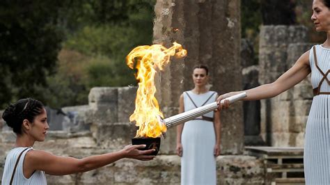 Olympic torch for Pyeongchang 2018 Games lit in ancient Olympia