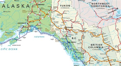 Large Detailed Map Of Yukon With Cities And Towns Detailed Map Map ...