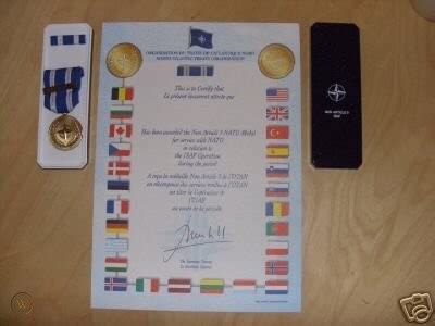 Original NATO Medal & Certificate Afghanistan | #32206716