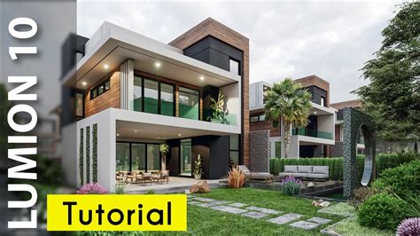 Lumion 10 Realistic Render Tutorial #21 Modern House