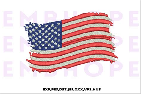 American Flag Distressed Embroidery Design | ubicaciondepersonas.cdmx ...