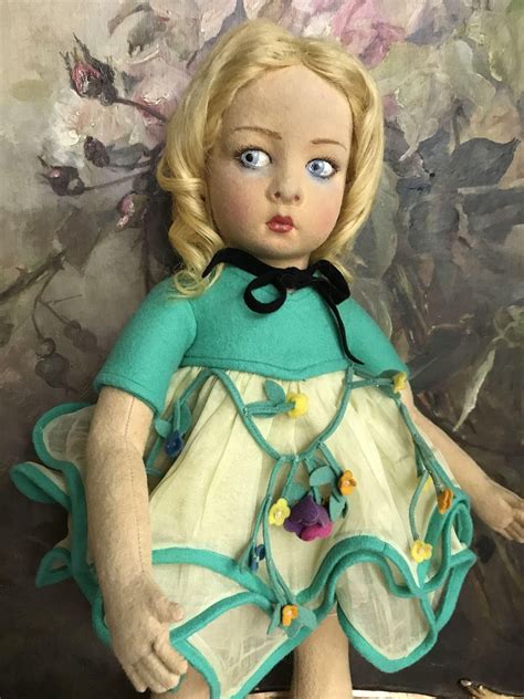 Cannot get enough of this #110 face! Just a lovely girl! | Doll clothes, Felt dolls, Vintage dolls