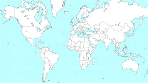 A4 World Map Printable