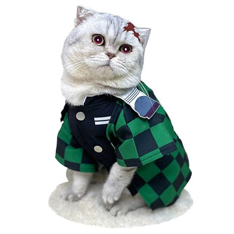 Buy Cat Costume Anime Cat Clothes Cat Halloween Costume Tanjirou ...