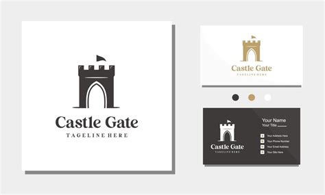 Premium Vector | Castle gate logo design vector icon illustration