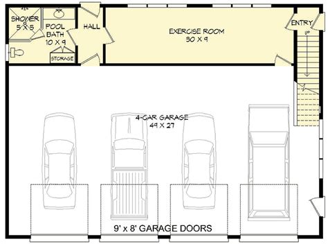 Flexible 4 Bay Garage Plan with Full Bath and 3 Dormers - 68439VR ...