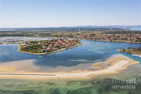 Aerial view of the famous Nin lagoon and medieval in Croatia Photograph ...