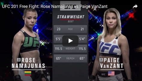 Rose Namajunas vs Paige VanZant full fight video - MMANUTS