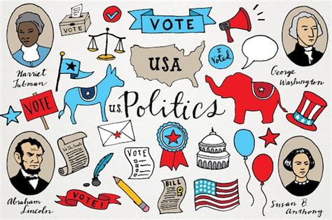 Political Clipart Voting Clip Art Republican Democrat - Etsy