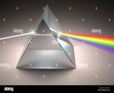 Prism and rainbow, artwork Stock Photo - Alamy