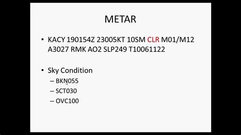 How to read a METAR - YouTube