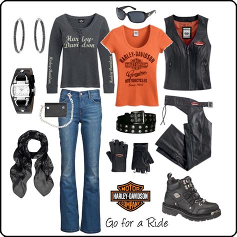 Go for a Ride by Polyvore | Biker outfit, Harley davidson clothing ...