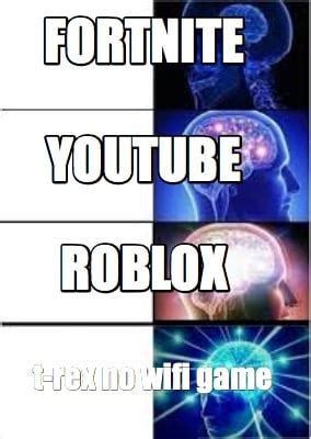 Meme Creator - Funny Fortnite t-rex no wifi game youtube Roblox Meme Generator at MemeCreator.org!