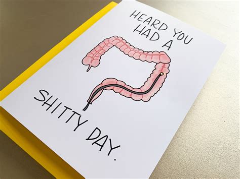 Shitty Day Funny Handmade Colonoscopy Card by stonedonut shop | Etsy