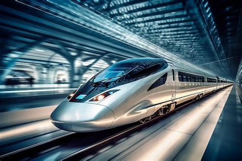 Premium AI Image | High speed modern bullet train