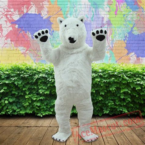 Polar Bear Mascot Costume for Adults