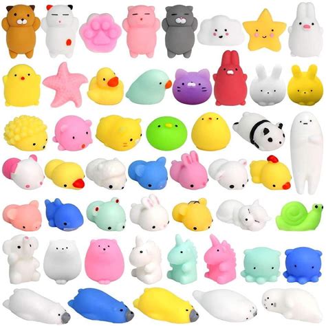 Small Assorted Bulk 36Pcs Mochi Squishy Mini Kawaii Animal Stress ...