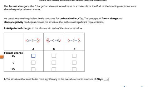 Solved The formal charge is the "charge" an element would | Chegg.com