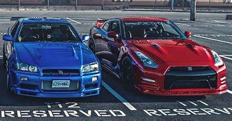 Nissan Skyline GTR R34 vs Nissan GTR R35 Drag Race!