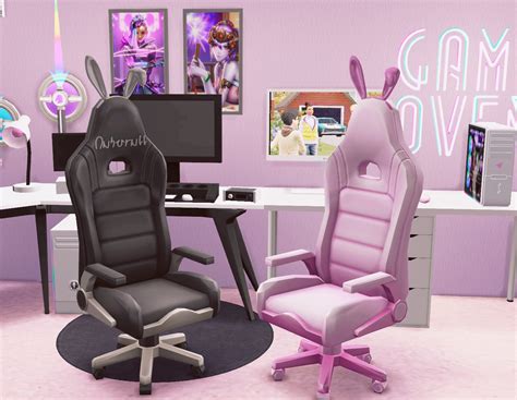 Bunny Gaming Chair | Desimny | Sims 4 cc furniture, Sims 4, Sims 4 bedroom