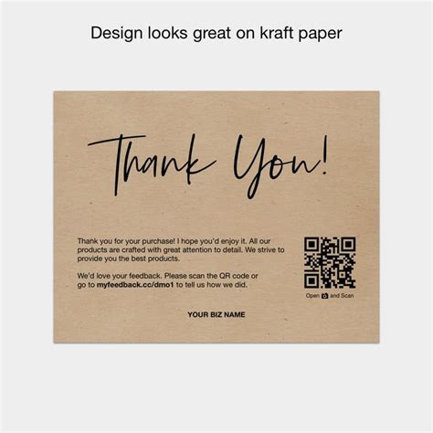 Printable Thank You Cards for Business, Thank You For Your Purchase Cards, Packaging Inserts in ...