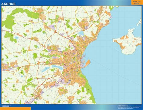 Biggest Odense map Denmark | Wall maps of the world & countries for ...