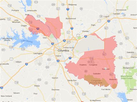 Richland County > Government > Departments > Utilities > Service Area Map