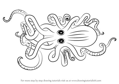 Learn How to Draw a Kraken (Sea Monsters) Step by Step : Drawing Tutorials