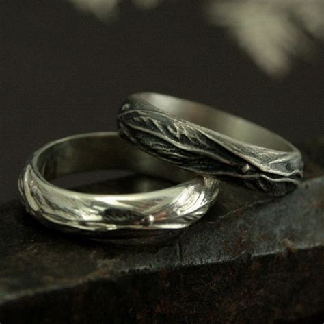 Elven Ring Sterling Silver Leaf Design Ring Fantasy