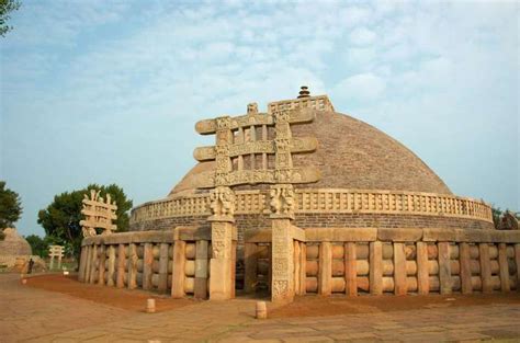 Great Stupa | History, Description, & Facts | Sanchi stupa, Great stupa at sanchi, Stupa