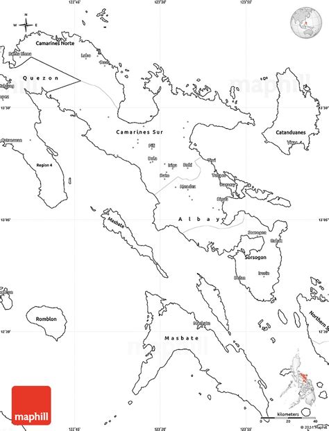 Blank Simple Map of Region 5