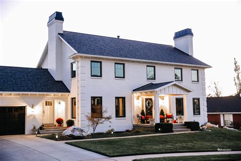 White Painted Brick House: Before and After - The Idea Room