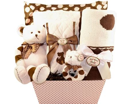 Girl's Posh Dots Deluxe Baby Gift Basket Pink | Baby girl gift baskets ...