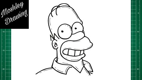 How to Draw Homer Simpson Head Step by Step - YouTube